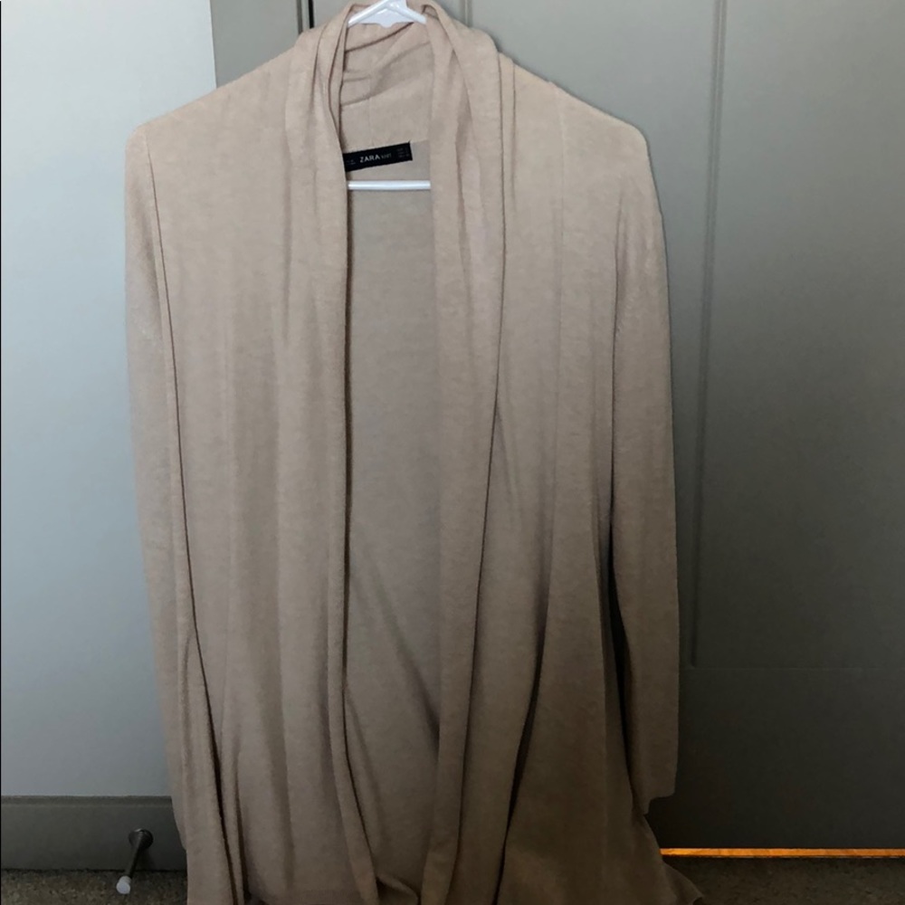 Zara Cardigan in beige with a bow
